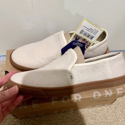 Toms Clemente Birch Heritage Canvas Slip On 6.5