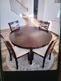 Brown Dining Table with 4 chairs