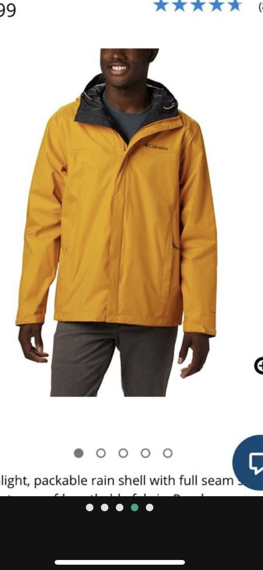 Columbia Men's waterproof jacket size medium(new)
