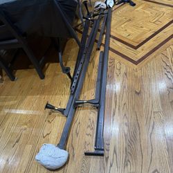 Queen Bed Rails With Header And Footer Connection.  