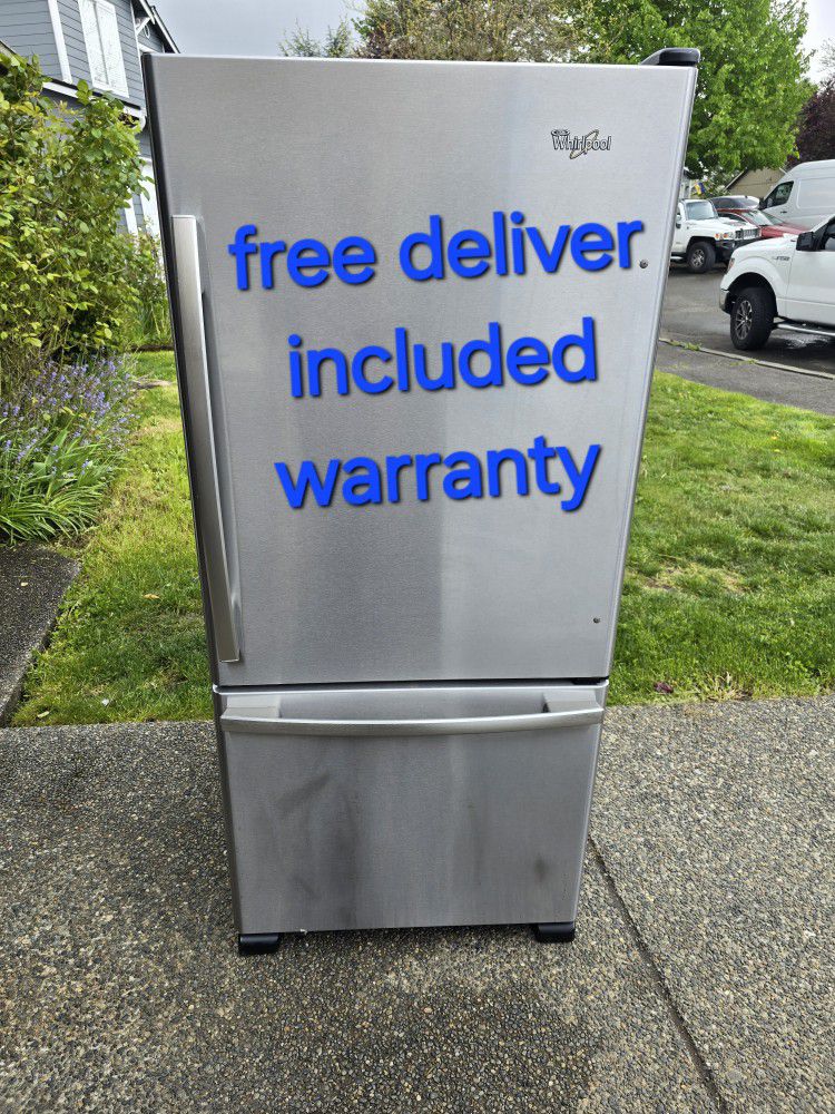 30 Days Warranty (Whirlpool Fridge Size 30w 30d 66h) I Can Help You With Free Delivery Within 10 Miles Distance 