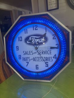 Ford octagon Clock