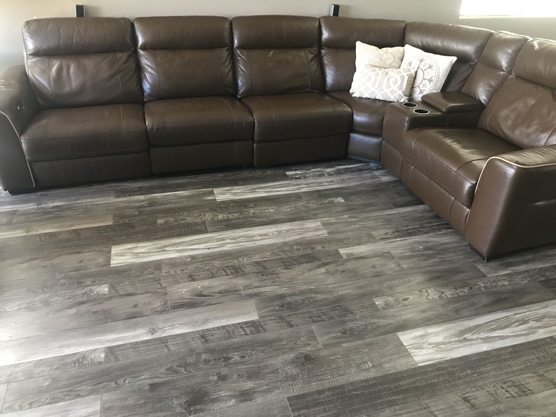 Beautiful leather sectional from Ladlows furniture REAL LEATHER