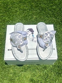 Tory Burch Miller Silver Sandals