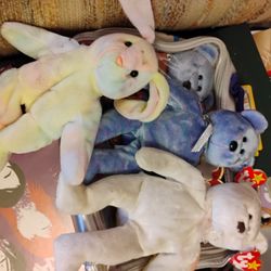 Beanie Babies And Pez Dispenser