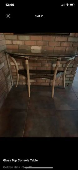 Glass Top Sofa Table