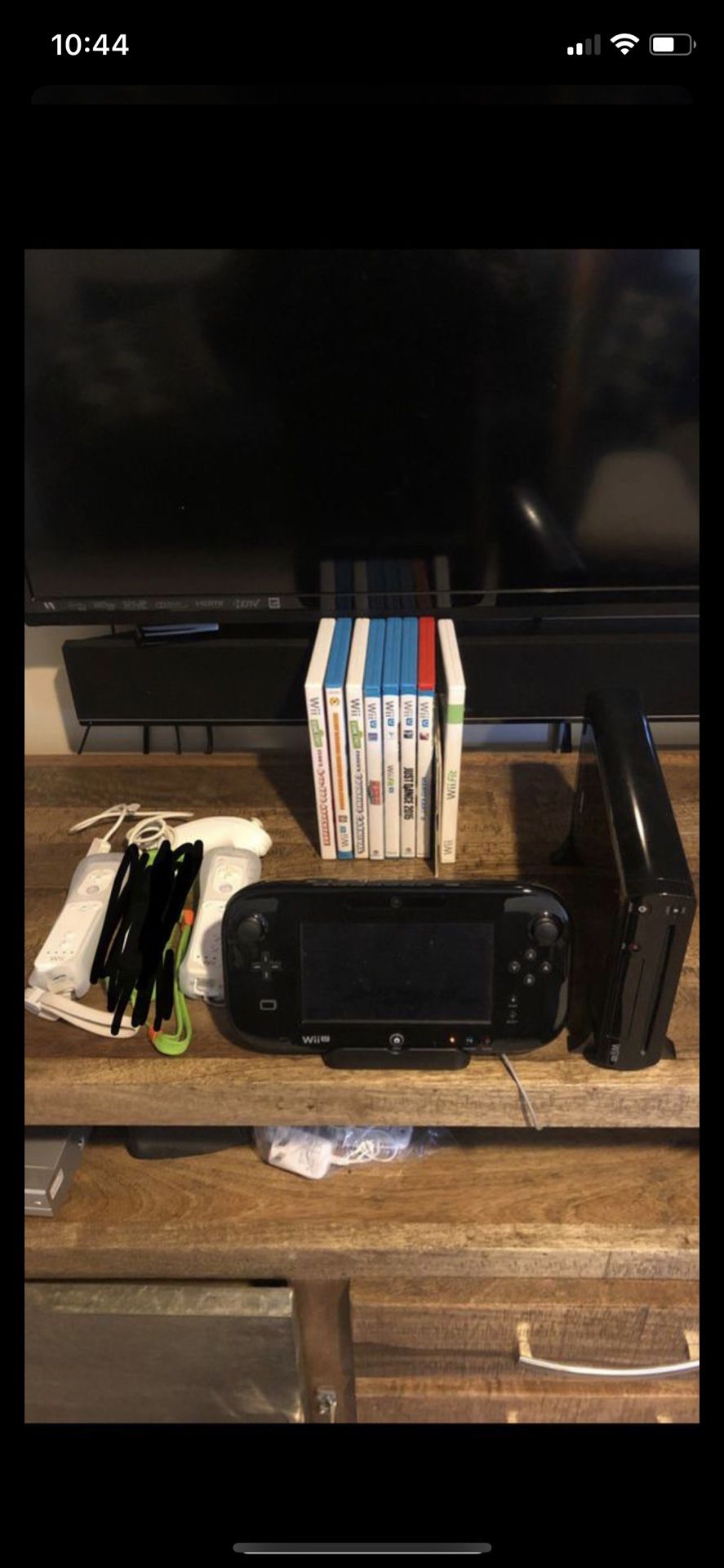 Wii U, balance board and games