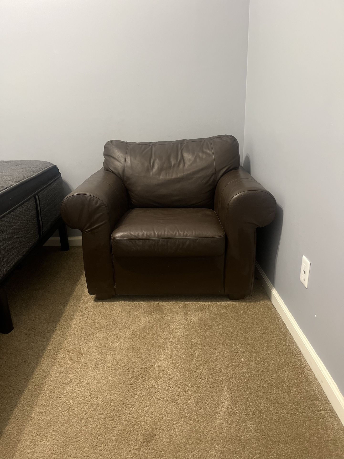 Brown Leather Chair 