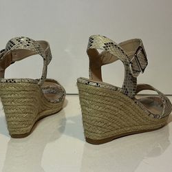 Snake Print Wedges