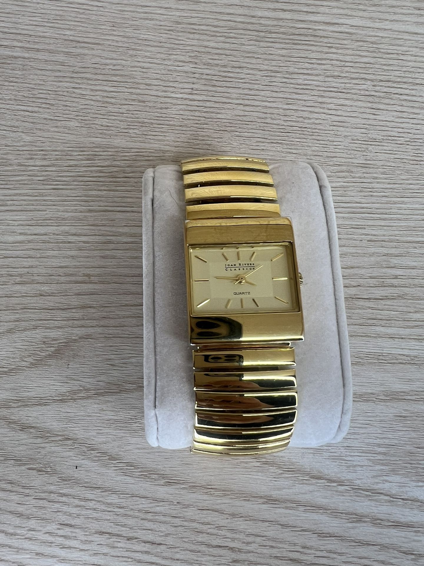 Joan Rivers V377 Classic Collection Gold-Tone Quartz Watch with Stretch Band