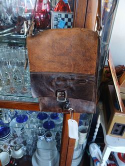 vintage brown leather Diesel shoulder bag