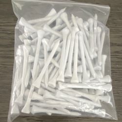 White Wooden Golf Tees Bag