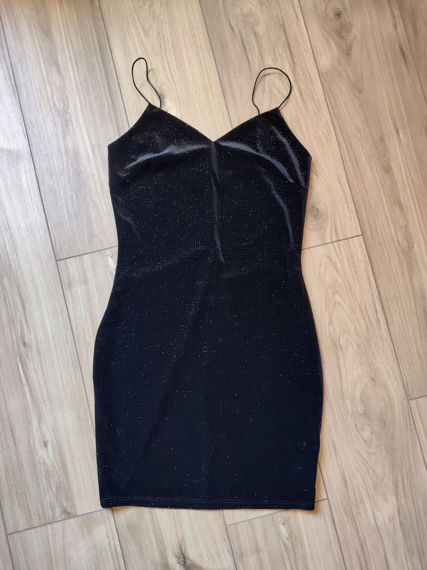Black mini sparkle dress
