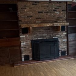 WOOD SLAB FIREPLACE MANTEL CEDAR
