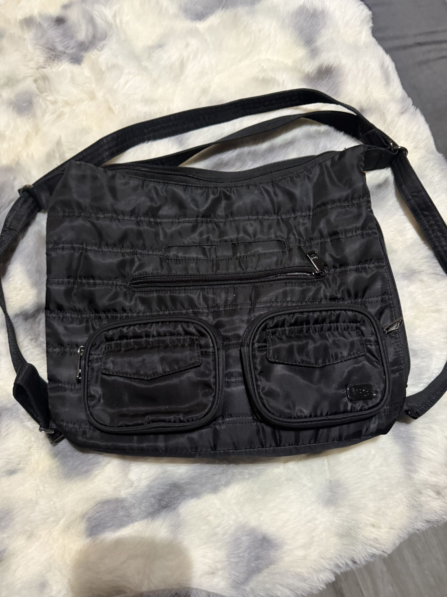 Lug Zipliner Black  Convertible Backpack /Shoulder Bag And Wallet 