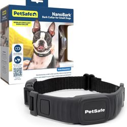 Nano Bark Collar for Small Dogs, Waterproof & Rechargeable, Black