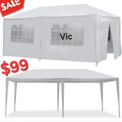 10x20 Canopy with Sidewalls and Windows, Outdoor Instant Canopy Tent for Parties