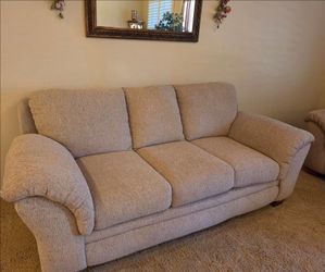 Beige Sofa and Loveseat Set. EXCELLENT CONDITION