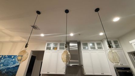 Set of 3 Oversized Edison Glass Pendant Lights — Perfect Over a Kitchen Island