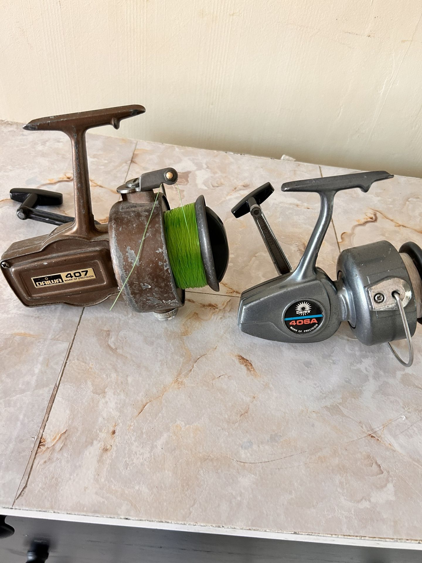 Vintage Reels Daiwa 406A , Daiwa 407