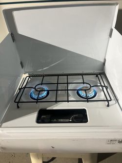 Stove Tent Trailer propane, compact with handles quick disconnect