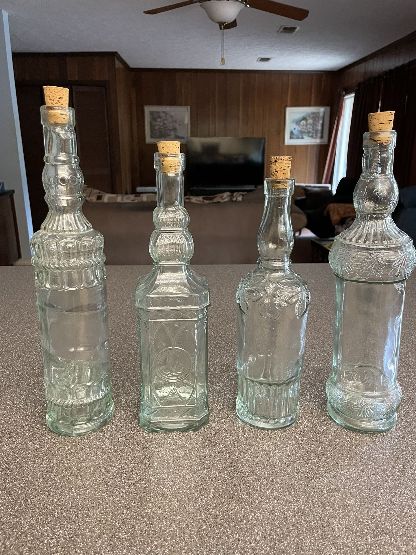Vintage Albi Glass Made In Spain Wine Decanters