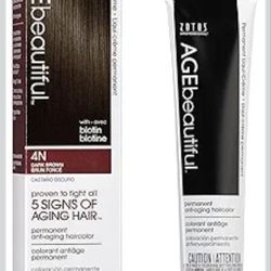 AGE beautiful Permanent Hair Color Dye Liqui Creme | 100% Brown Coverage | 6G