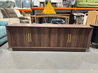 New -67" Mid Century Modern TV Stand for 75 Inch TV, Walnut