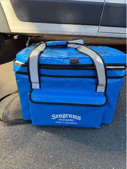 Large Insulated Cooler Bag / Soft Cooler With Shoulder Strap – Blue