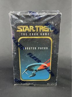 1996 Star Trek The Card Game Booster Box 36 Packs Fleer SkyBox Factory Sealed