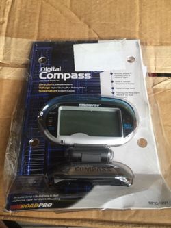 RoadPro RPIC-1291 Digital Compass with Voltage Meter Temperature and Ice Alert