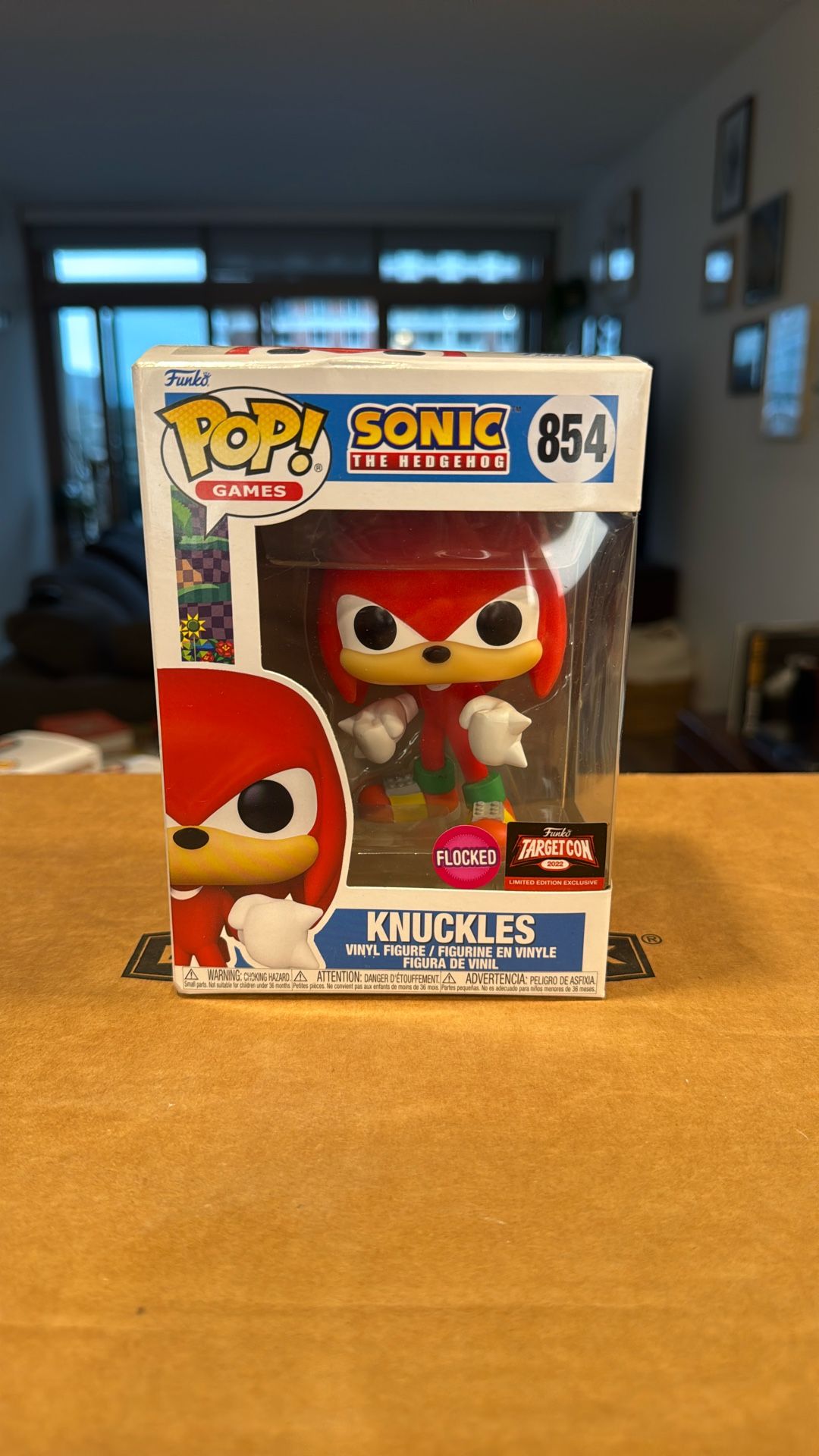 Knuckles Sonic The Hedgehog Flocked, 2022 Target Con Funko Pop