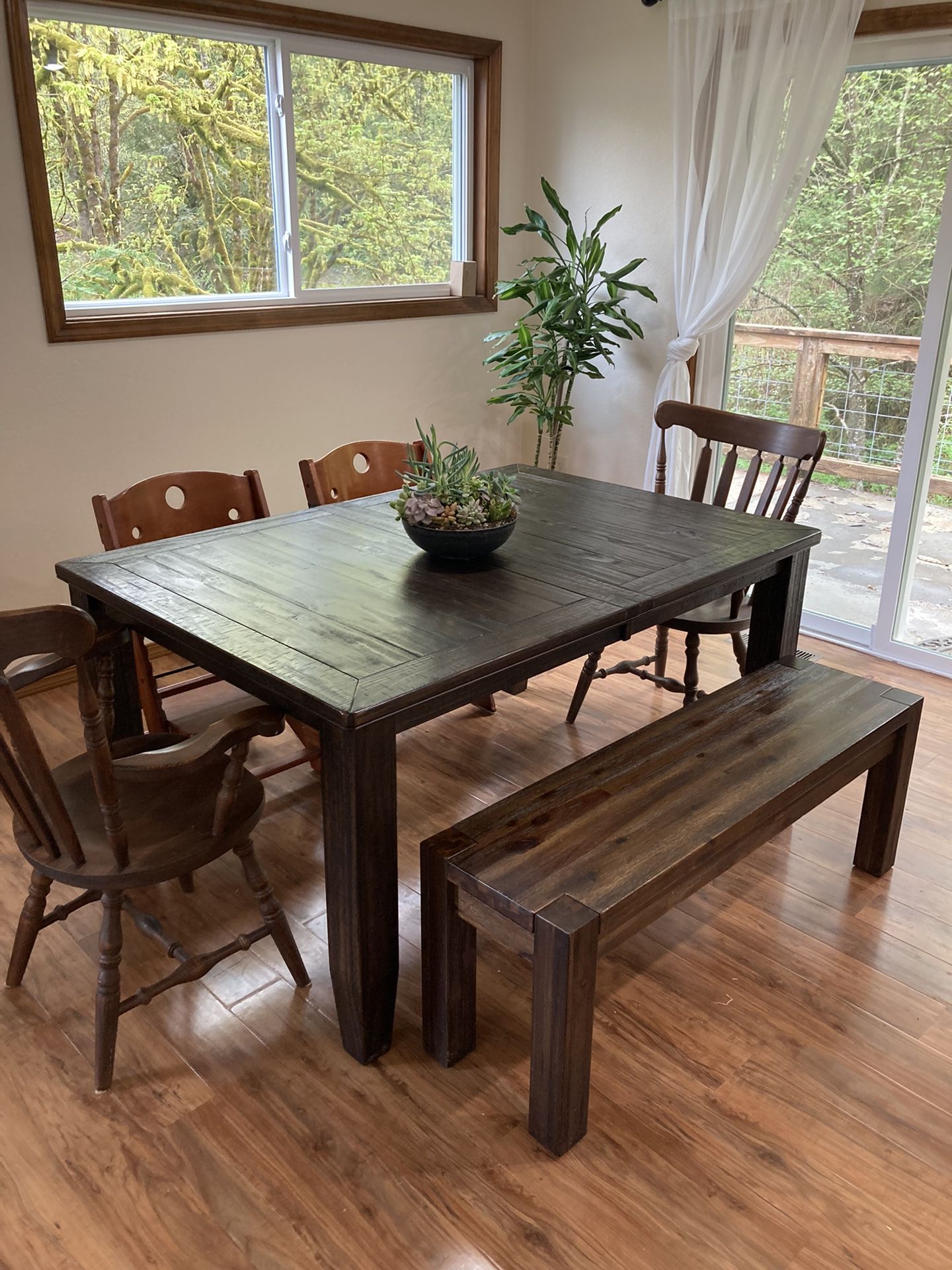 Solid Wood Farmhouse Dining Kitchen Table From Ashley Furniture