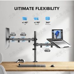 Monitor Arm with Laptop Tray