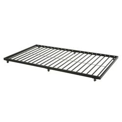 Walker Edison Twin Roll-Out Metal Trundle Bed Frame - Black Black - Twin