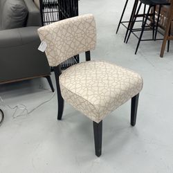 White/Beige Patterned Chair