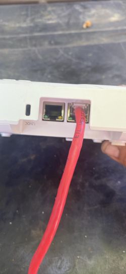 White Network Router with Ethernet Ports