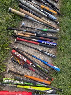Lot of Mixed Baseball and Softball Bats