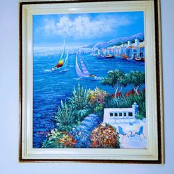 ANTIQUE OIL PAINTING SIGNED B BARRETT 