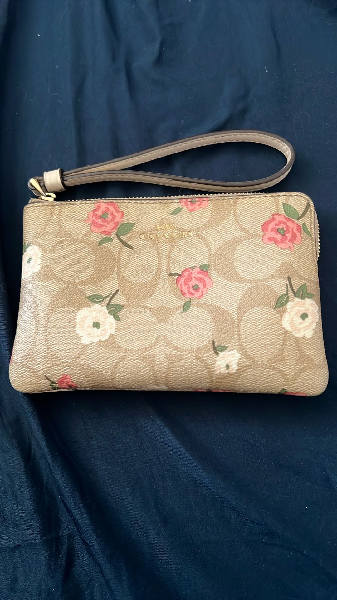 Coach FCR973 CR973 Signature Coated Canvas Leather Wristlet Ladies' Accessories