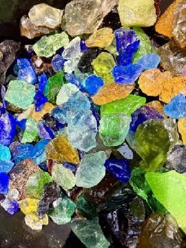 River Mix Glass For Landscaping, Crafts, Decor, Fountains $1.50 Per Lb.