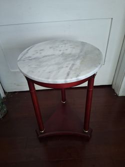 Round Marble Top Side Table