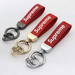 Supreme keychain Red- Gold With Attachment
