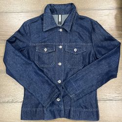 Forever 21 Jean Jacket Denium Long Sleeve Collard Size Small 
