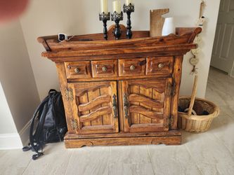 Wooden cabinet with storage