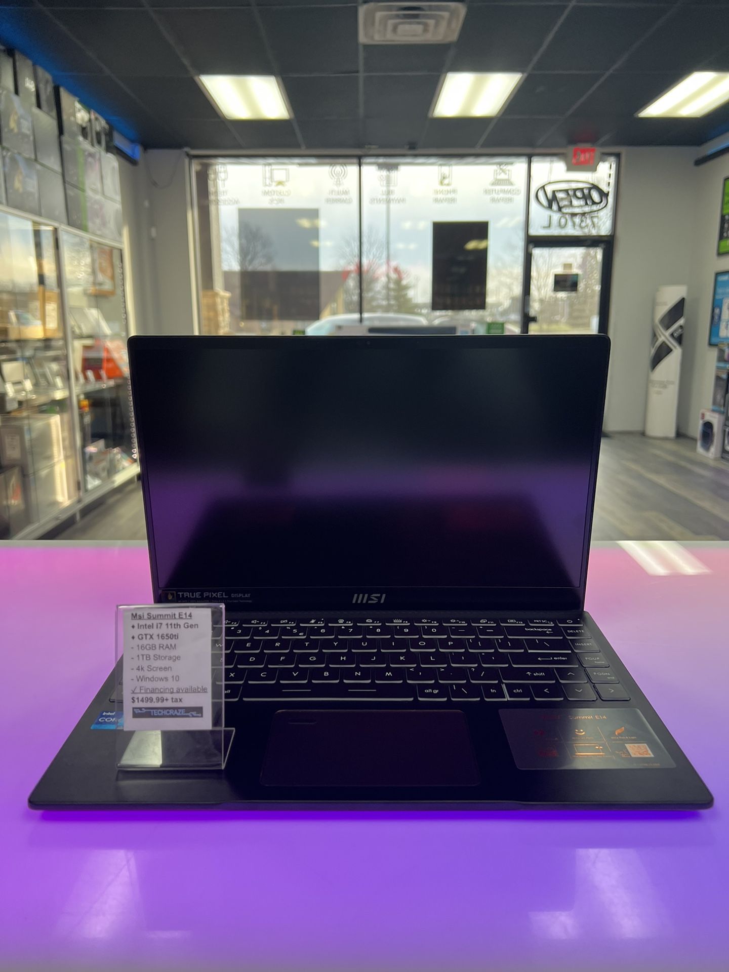 MSI Summit E14 - GTX 1650Ti Intel Core i7 11th Gen - **BRAND NEW**