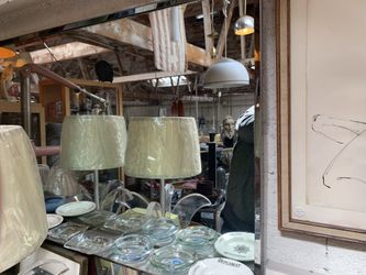 Midcentury chrome bathroom mirror with bottom enclosed shelf