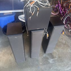 Advent Speakers W/ Audio source Sw 80