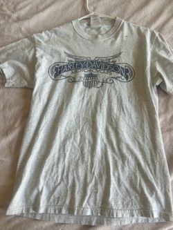 Vintage Harley Davidson white cream orange blue red yellow green size small