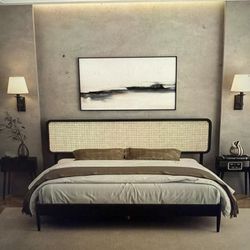 King Size Bed frame rattan NEW